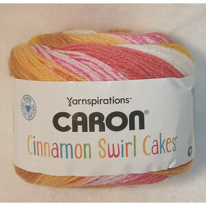 Caron Cinnamon Swirl Cakes Yarn ...TANGERINE TWIST